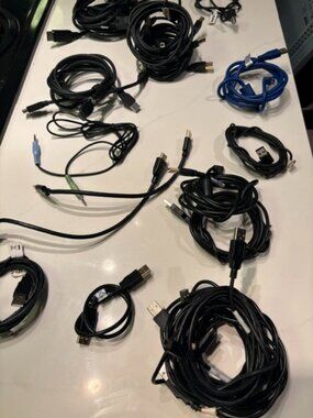 Box of random tech cables